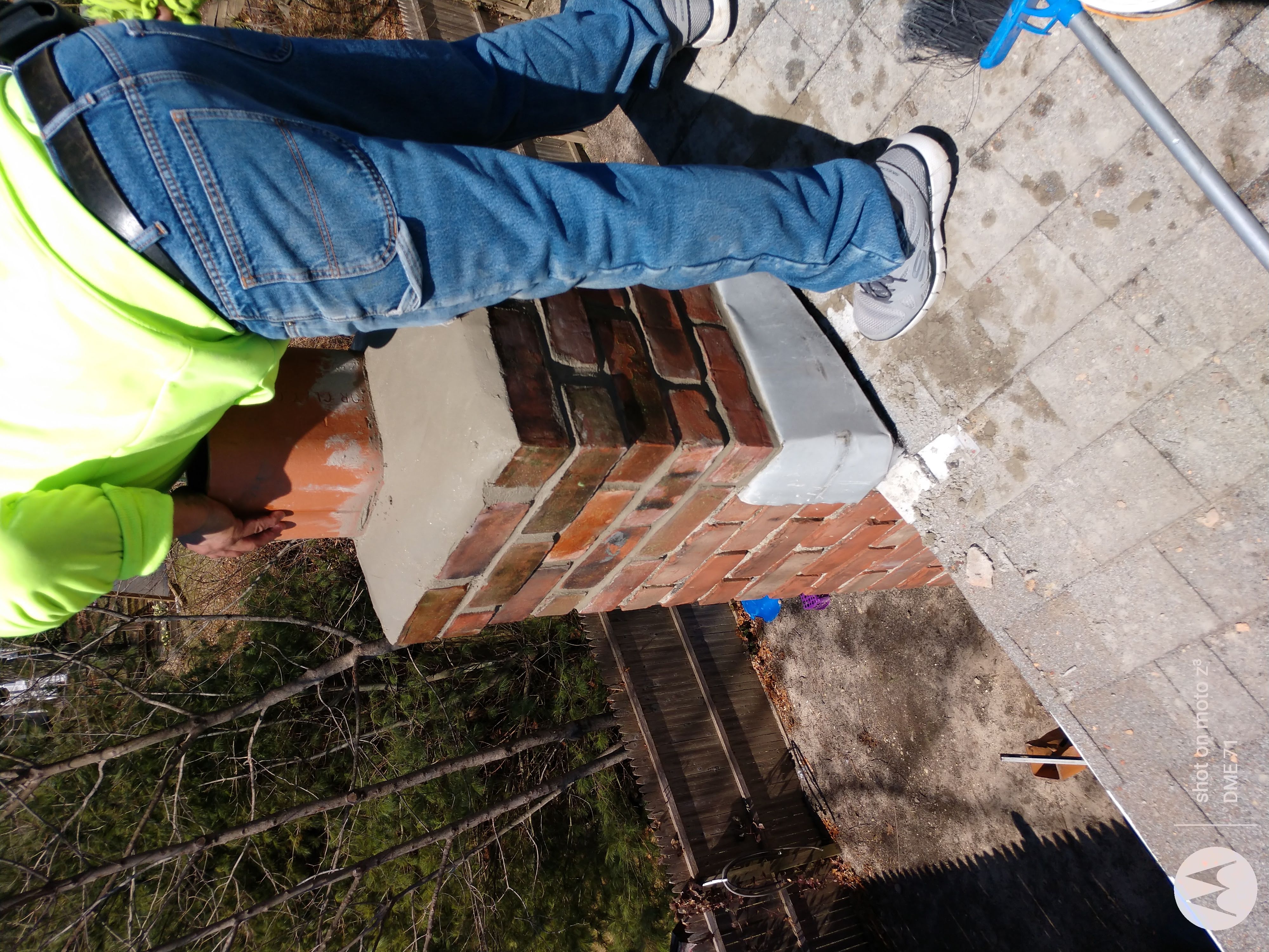 Cracked chimney professionally repaired in Syosset, NY