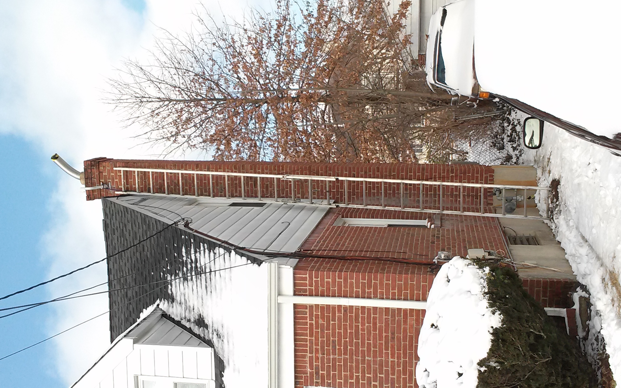 Stainless steel chimney liner installation in Syosset, NY